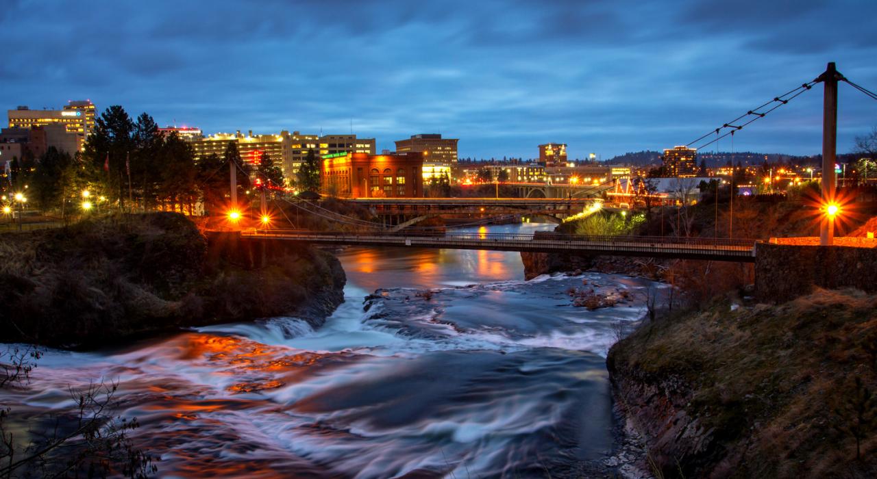 A picture of downtown Spokane